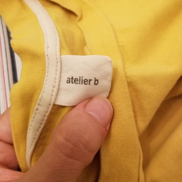 Atelier B Mens T shirt Yellow size S - Picture 2 of 3